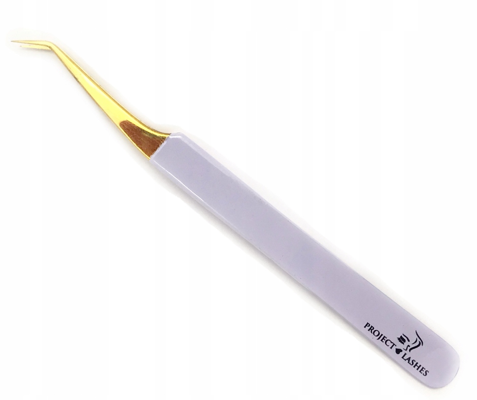 Pęseta do rzęs ProjectLashes SUGAR 45° Złota