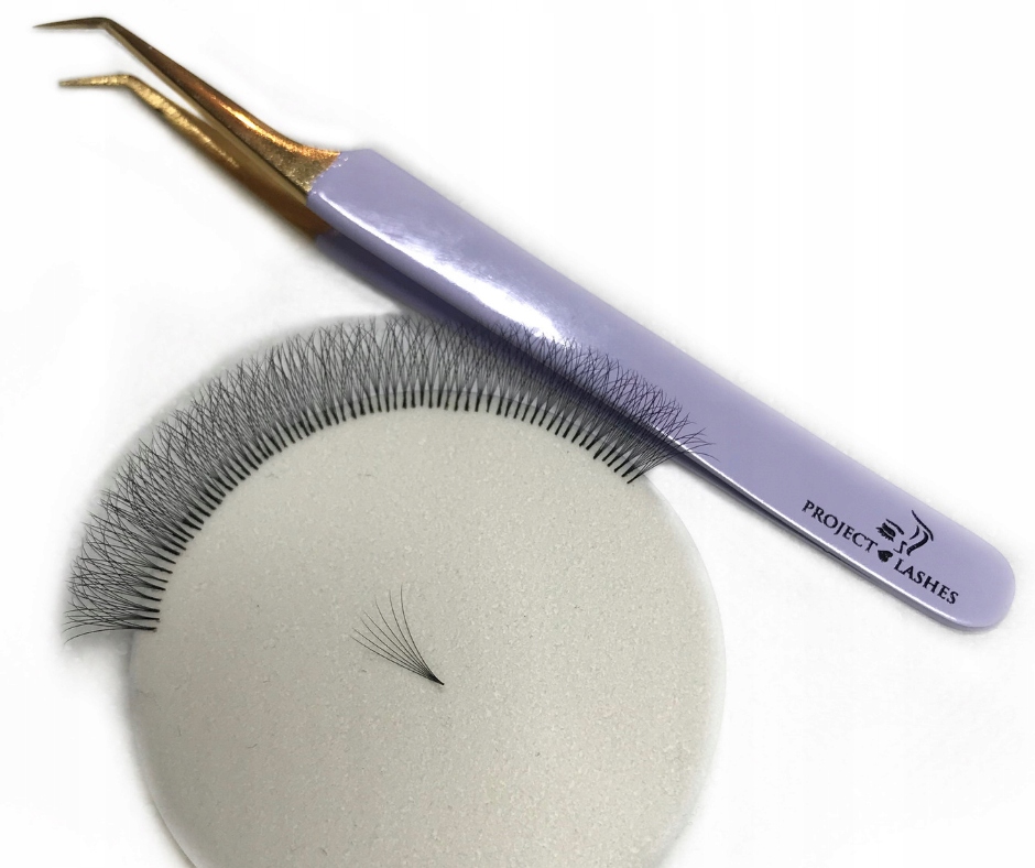 Pęseta do rzęs ProjectLashes SUGAR 45° Złota