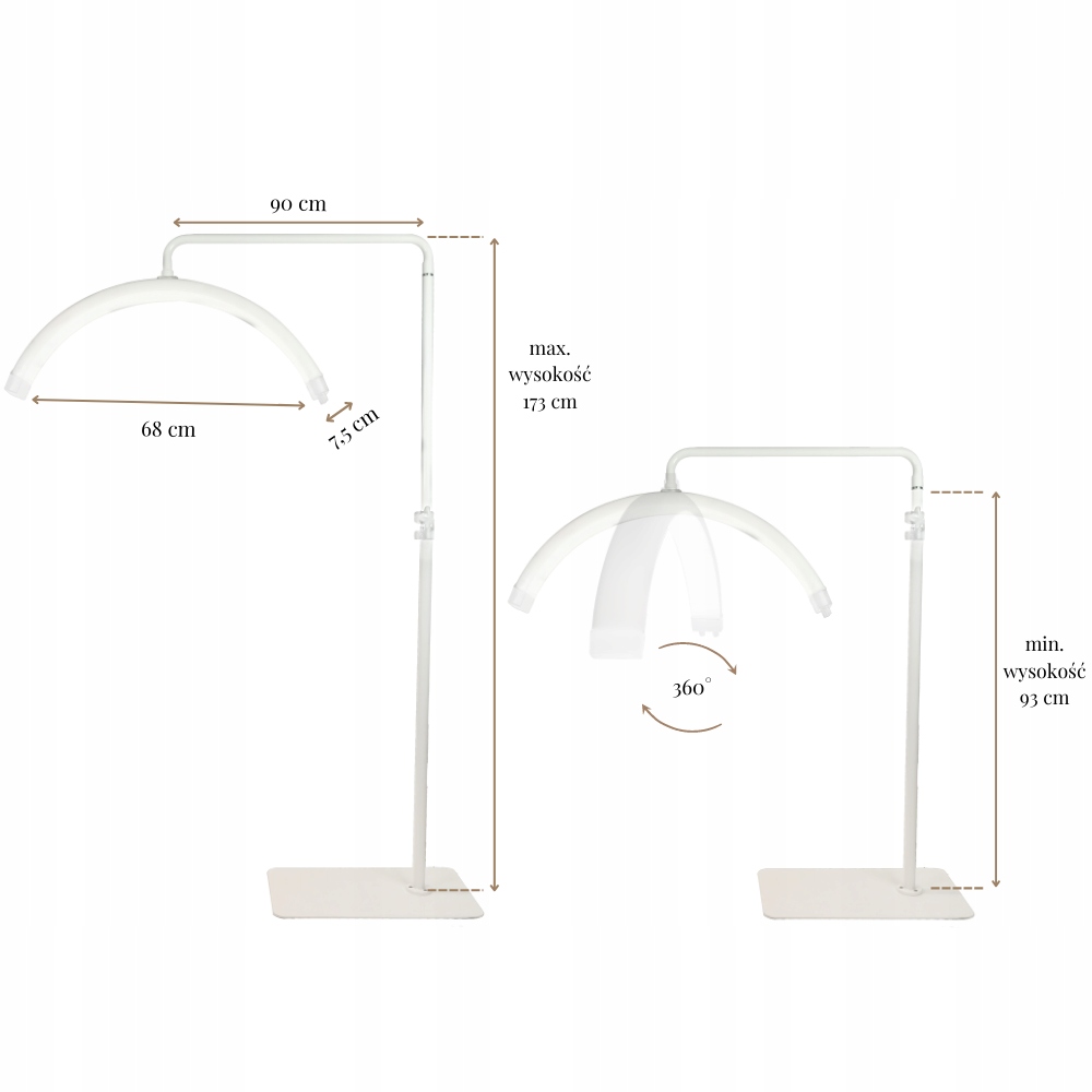LAMPA DO PRZEDŁUŻANIA RZĘS Moon Lash KOSMETYCZNA biała
