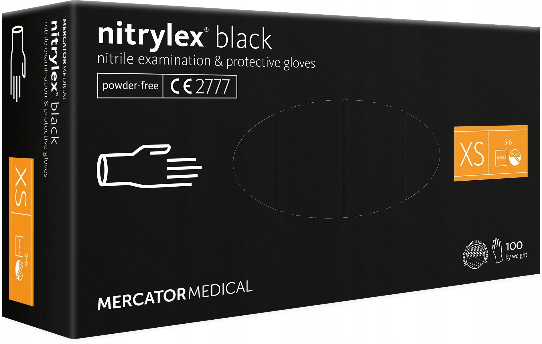 100x Rękawice RĘKAWICZKI nitrylowe NITRYLEX XS