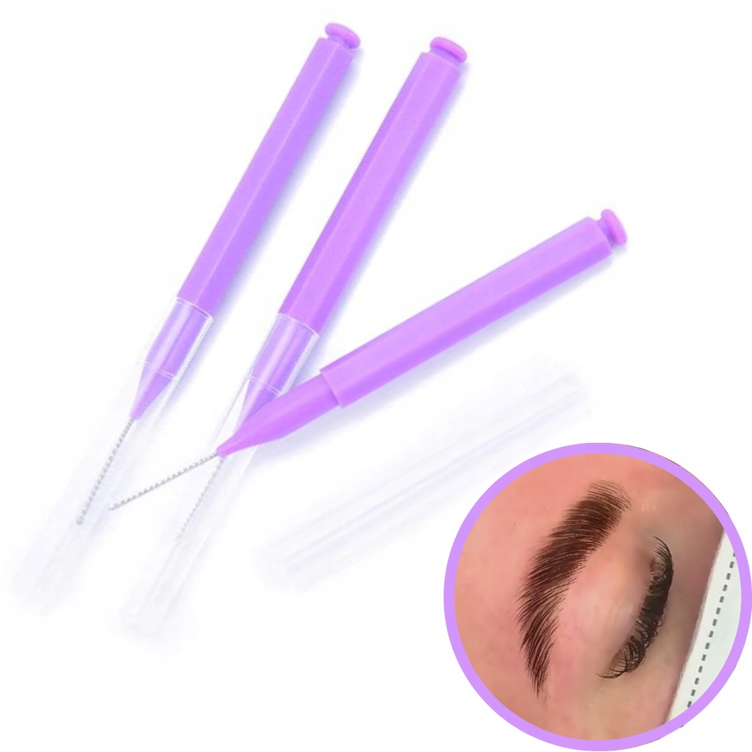 NANO SZCZOTECZKI DO LAMINACJI BRWI X4 KOLOROWE