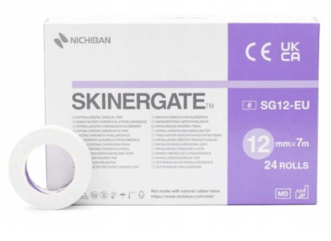 24x NICHIBAN SG12 taśma SKINERGATE do rzęs 1,2cm x 7m