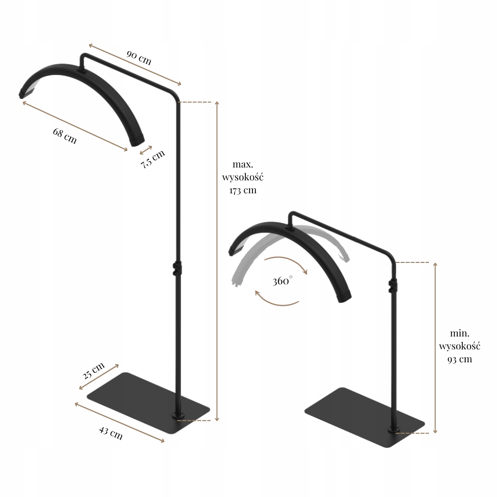 LAMPA DO PRZEDŁUŻANIA RZĘS Moon Lash KOSMETYCZNA czarna