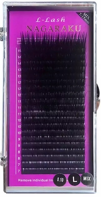 Rzęsy NAGARAKU Premium Mink L 0,10 MIX 20 pasków