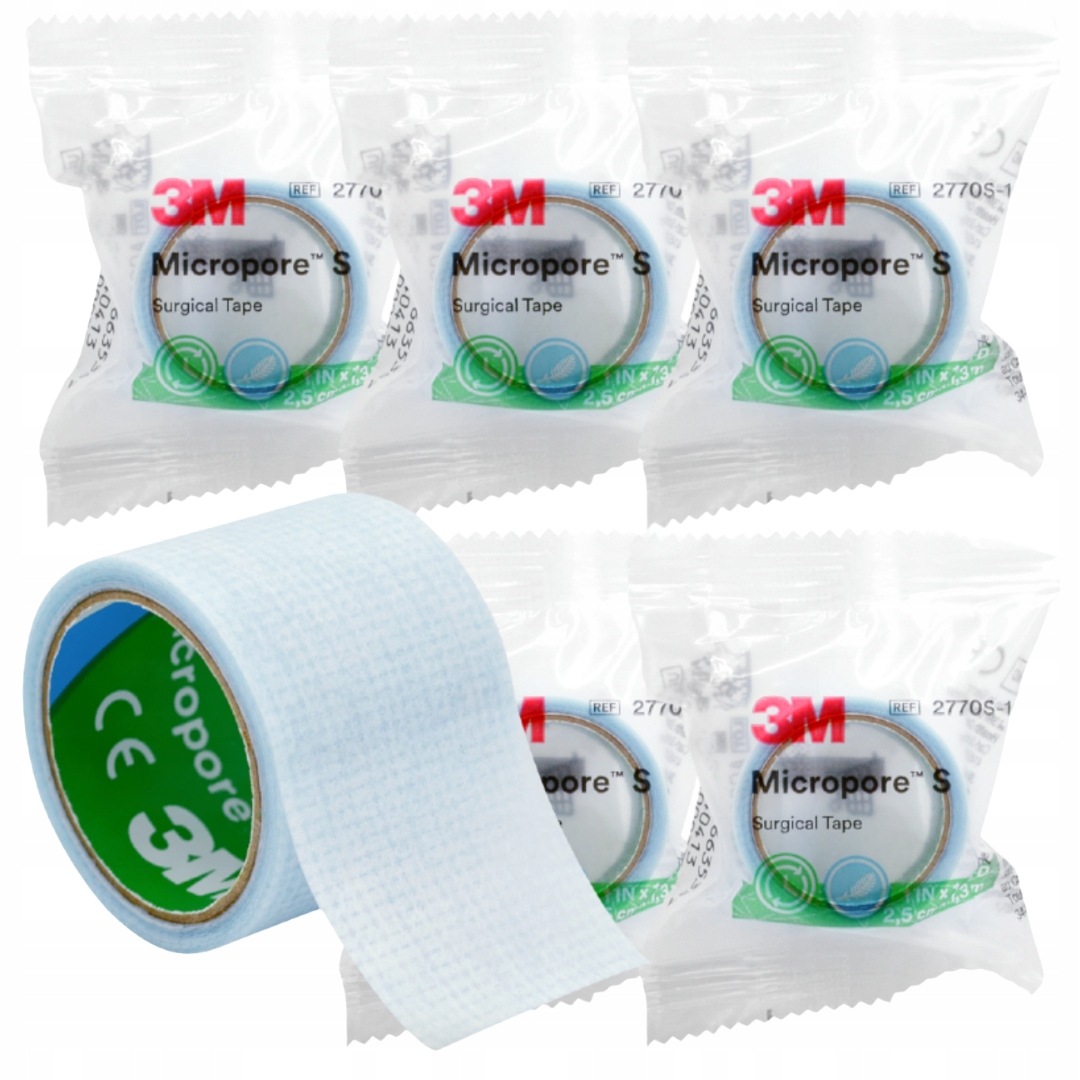 Taśma Micropore S 2,5cm x 1,3m silikonowa 100 szt.