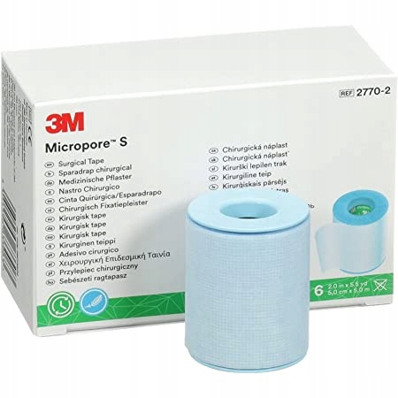 Taśma Micropore S 5cm x 5m silikonowa 6 szt.