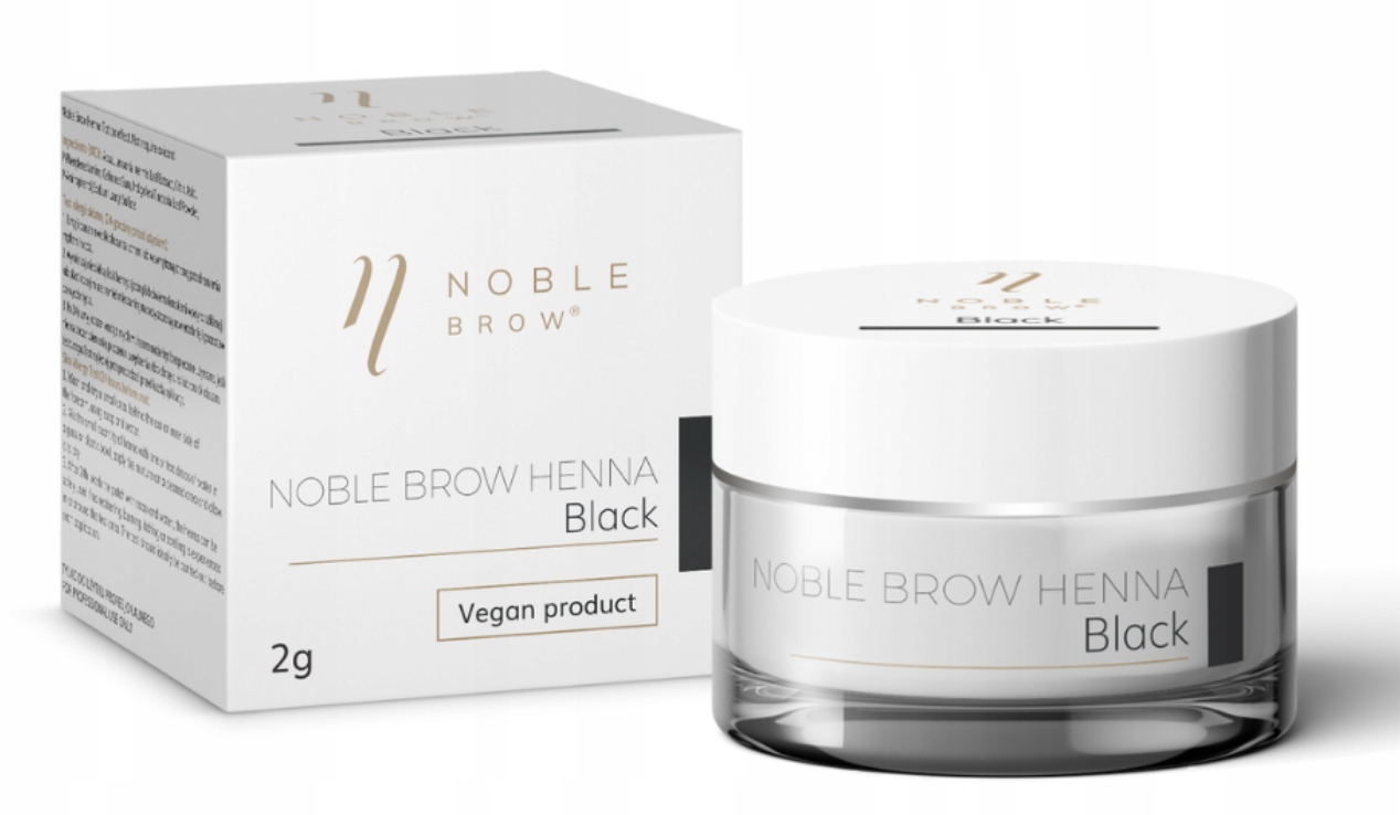 Henna pudrowa do brwi Noble Lashes Black Czarna