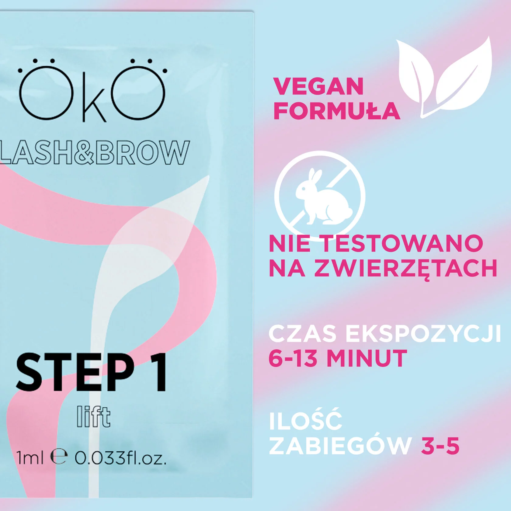 Zestaw żeli do laminacji rzęs i brwi OKO 1-2-3