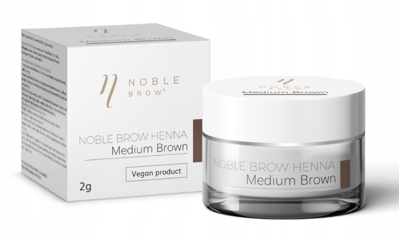 Henna pudrowa do brwi Noble Lashes Medium Brown