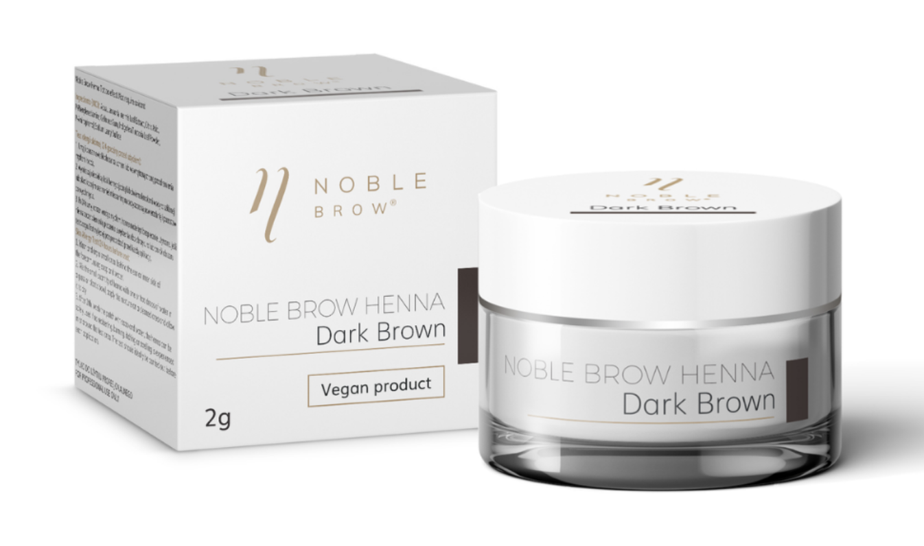 Henna pudrowa do brwi Noble Lashes Dark Brown