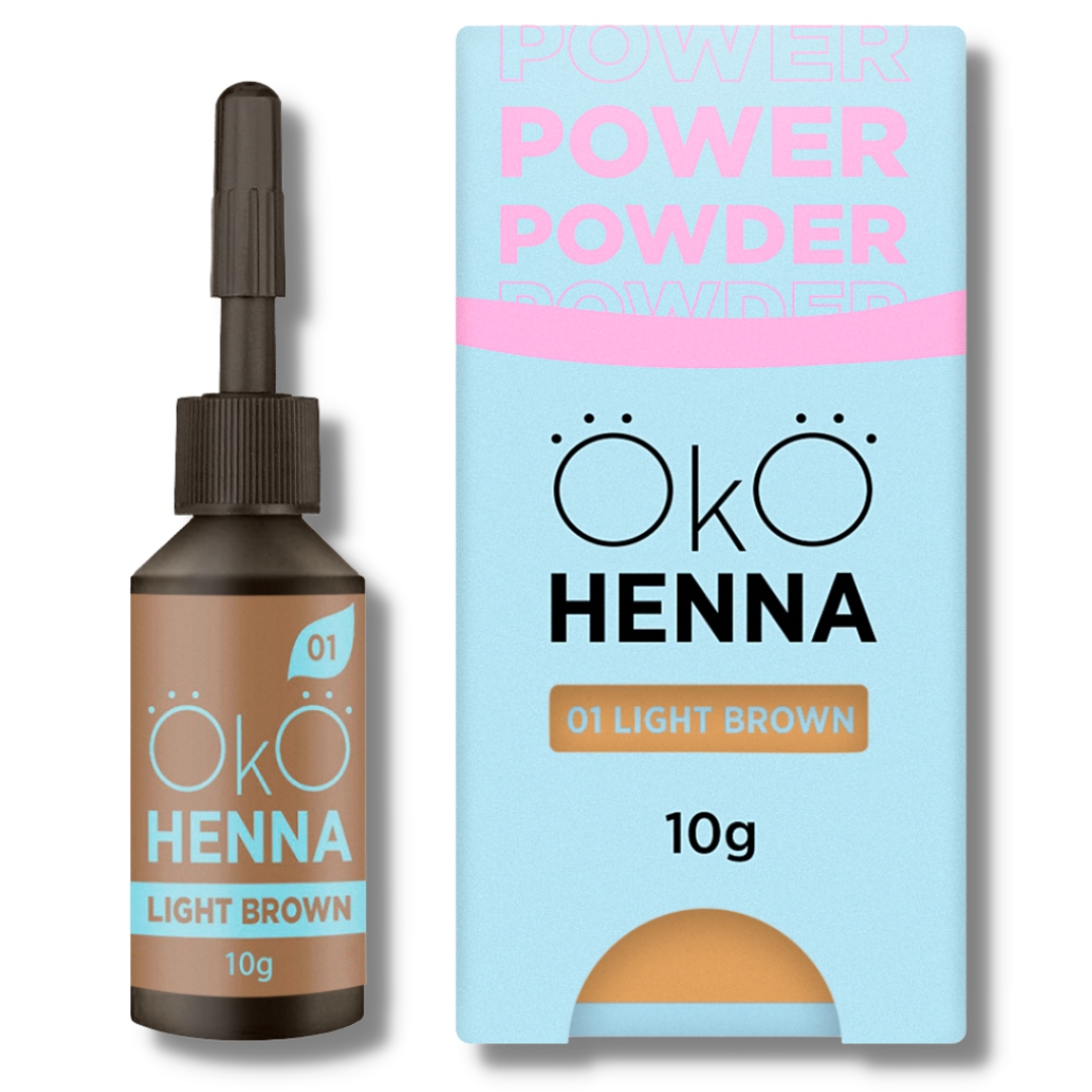 Henna pudrowa do brwi OkO #01 Light brown 10g