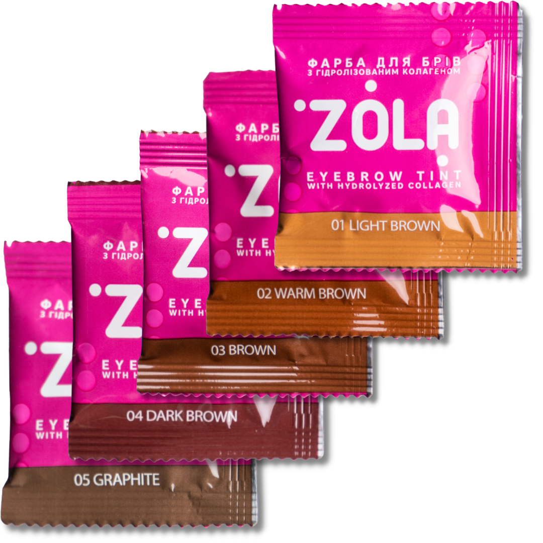 Farbka do brwi w saszetce ZOLA Brow Tint + oksydant 3% w saszetce
