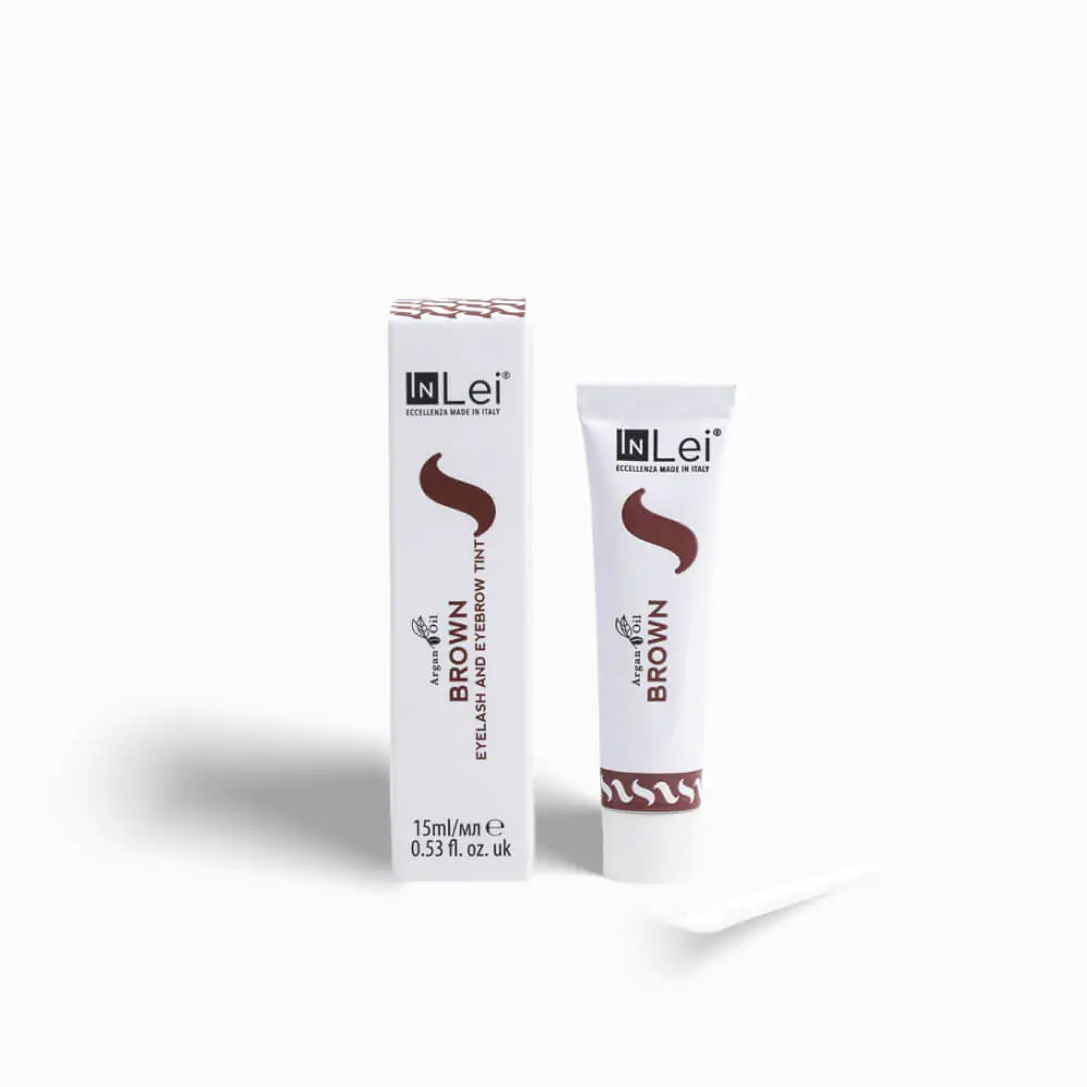 InLei® Farba do rzęs i brwi “BROWN" - naturalny brąz farbka