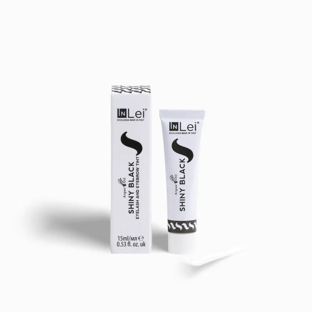 InLei® Farba do rzęs i brwi “SHINY BLACK” – czarna farbka