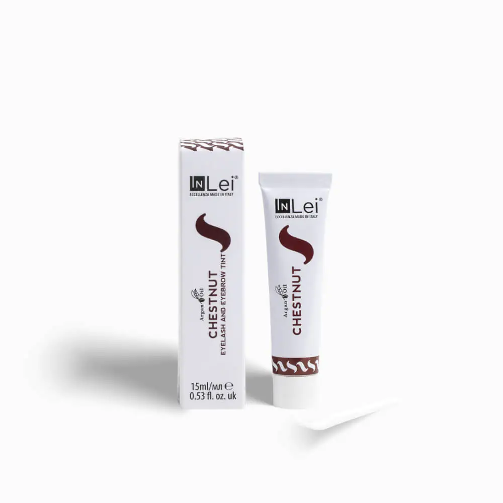 InLei® Farba do rzęs i brwi “CHESTNUT”  - kasztanowy brąz farbka