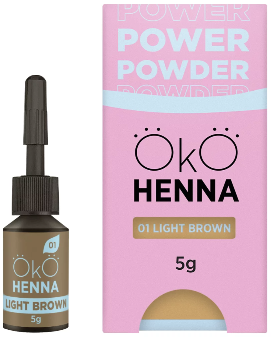 Henna pudrowa do brwi OkO #01 Light brown 5g