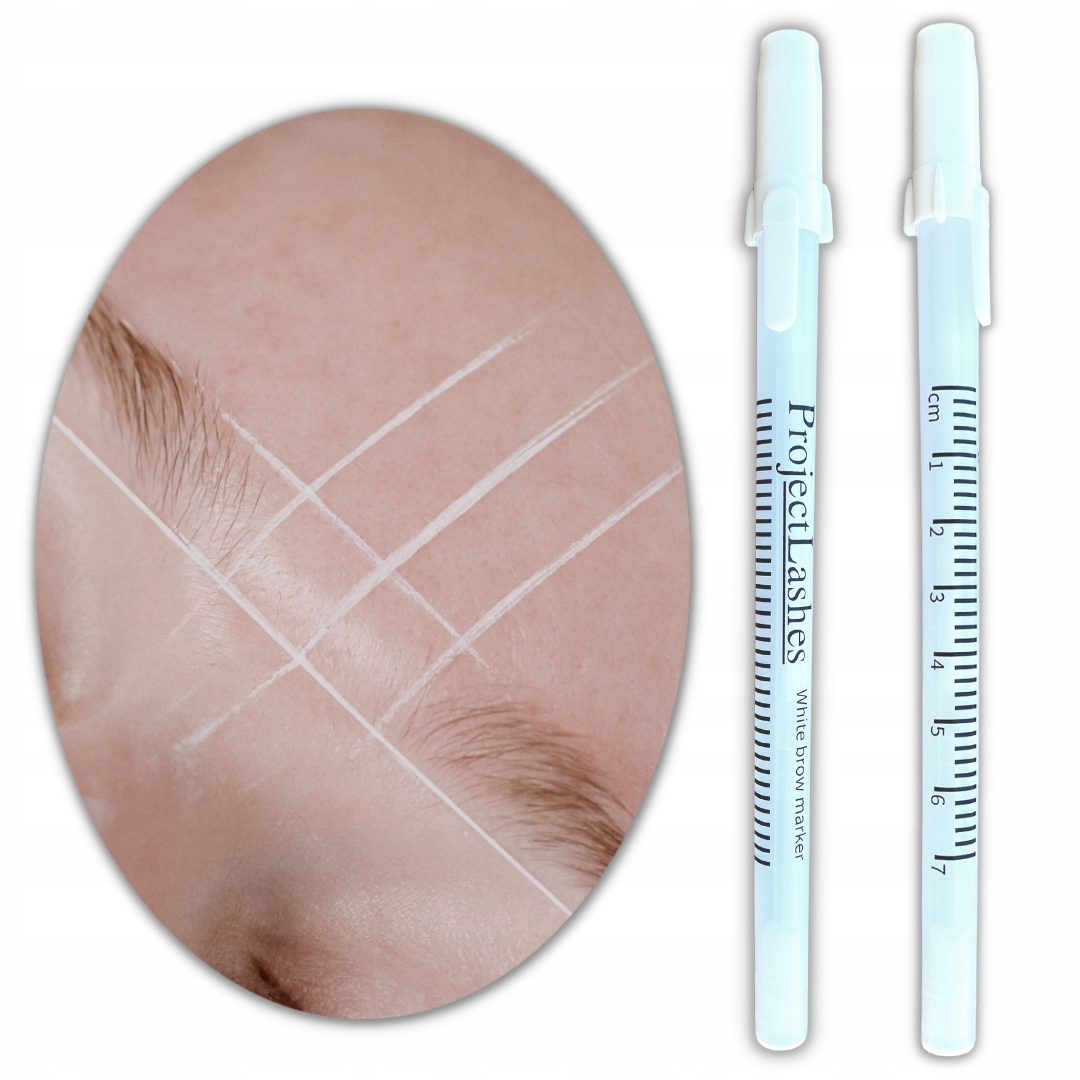 Nić do brwi CZARNA + pisak WHITE BROW MARKER