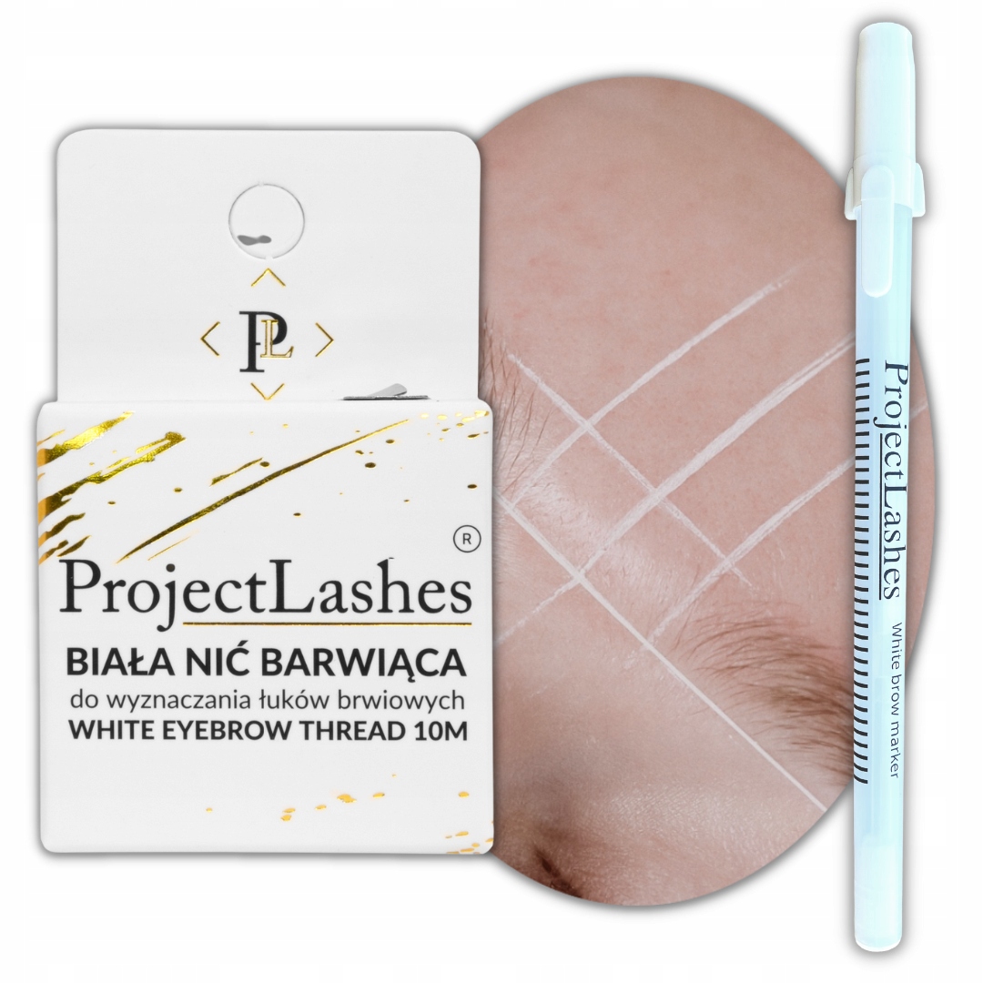 Nić do brwi BIAŁA + pisak WHITE BROW MARKER