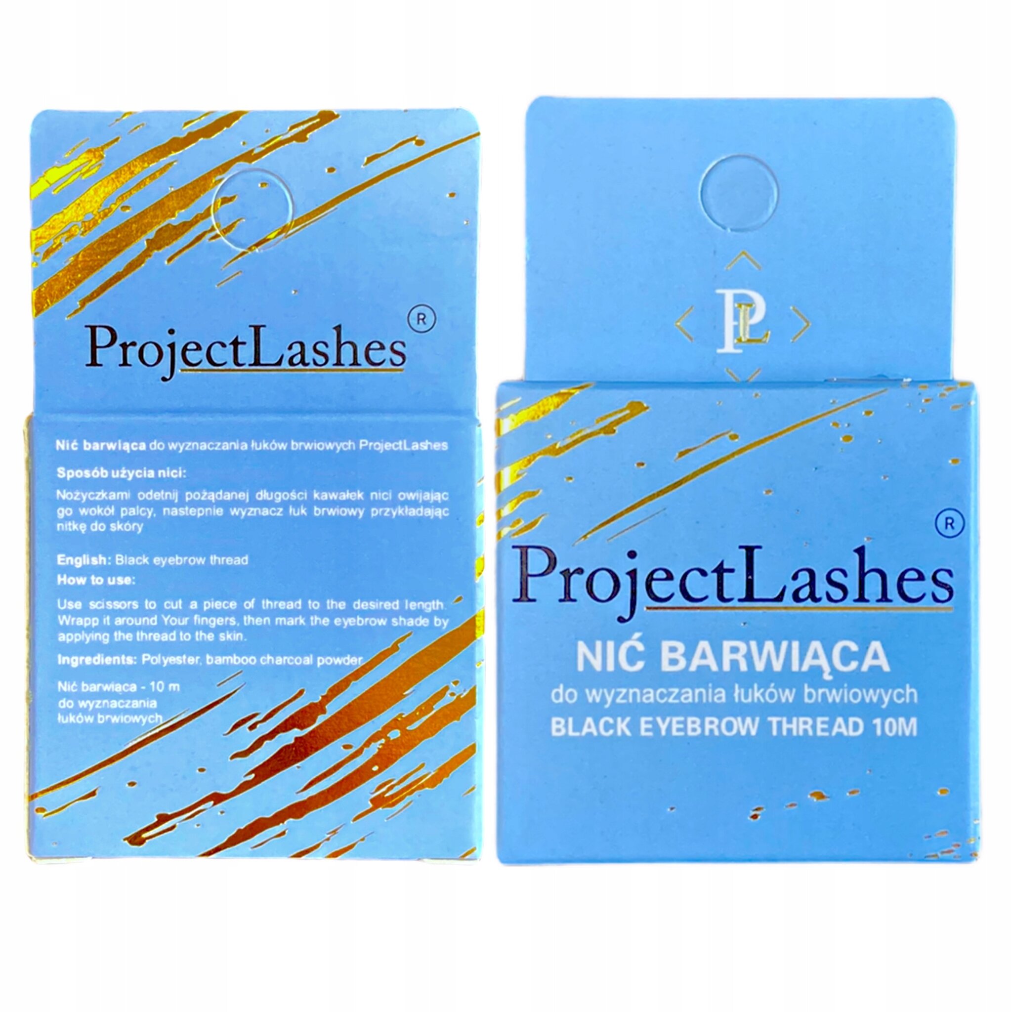 Nić do brwi CZARNA + pisak WHITE BROW MARKER
