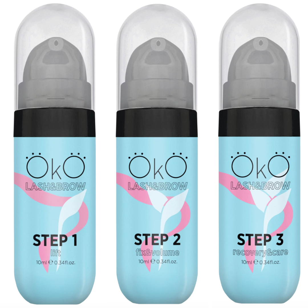 Zestaw do liftingu laminacji rzęs i brwi OKO Step 1-2-3 10ml