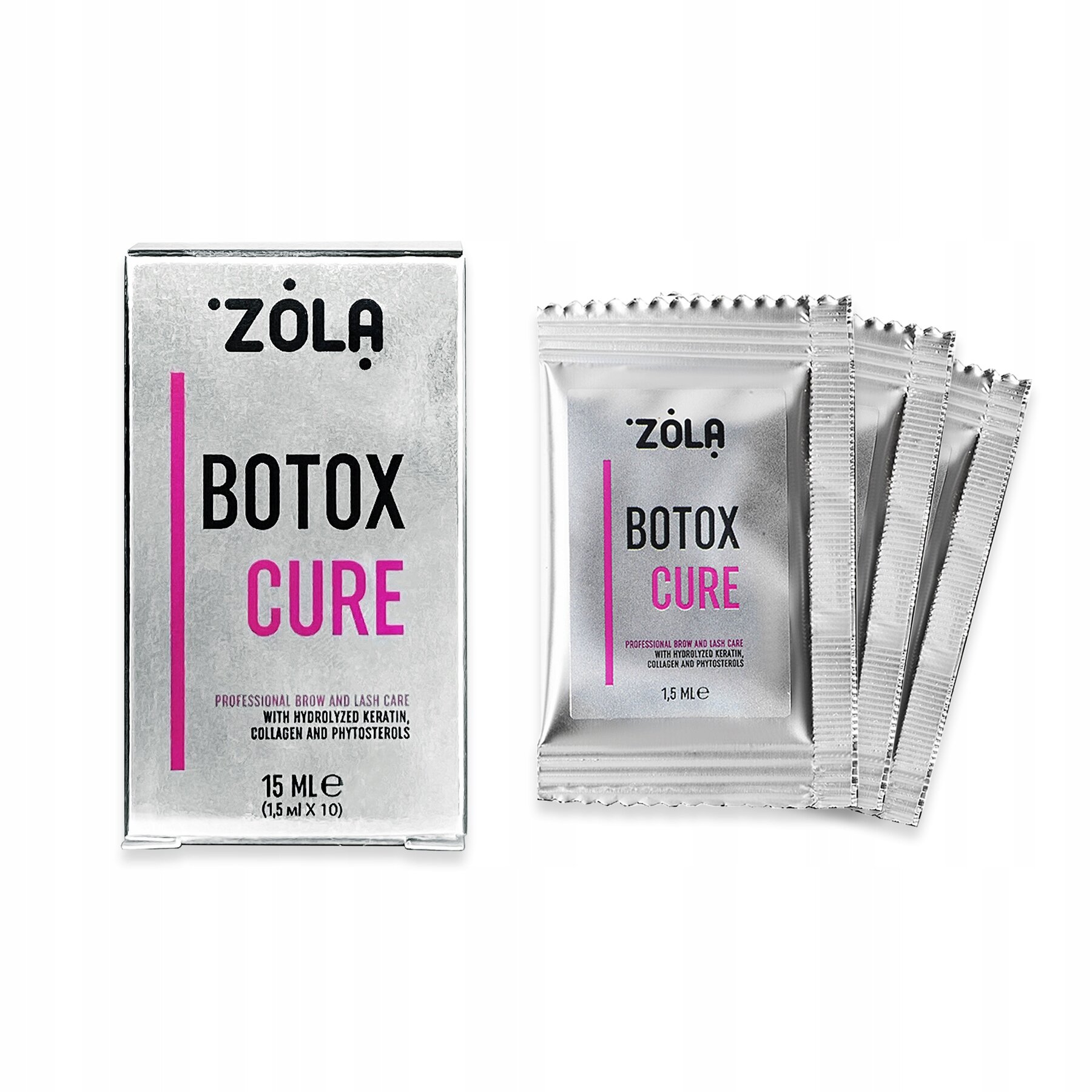 Zola Cure 10 x 1,5 ml odżywka do brwi i rzęs z keratyną kolagenem