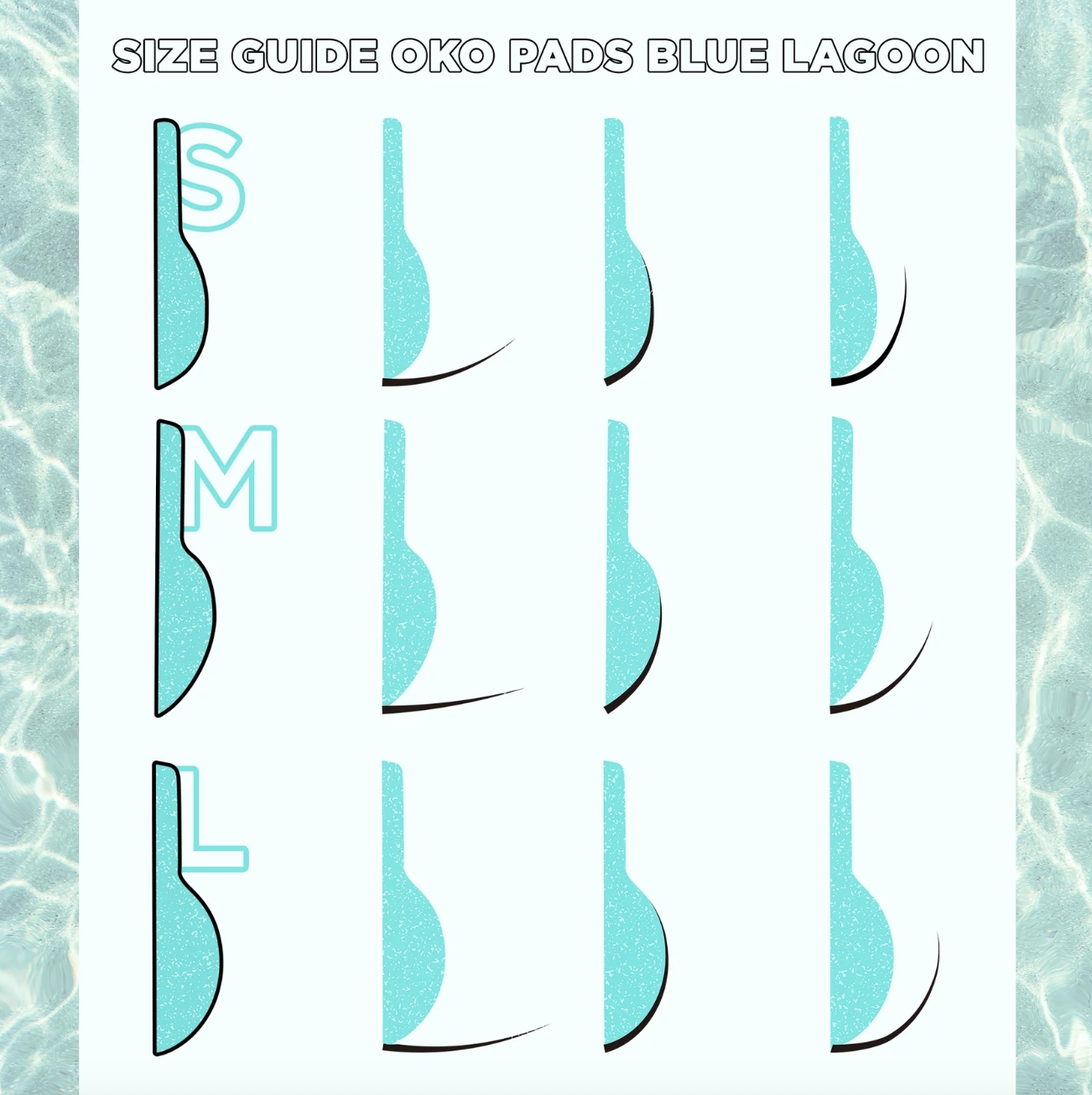 Zestaw wałków do laminacji liftingu rzęs OkO Blue Lagoon 3 pary