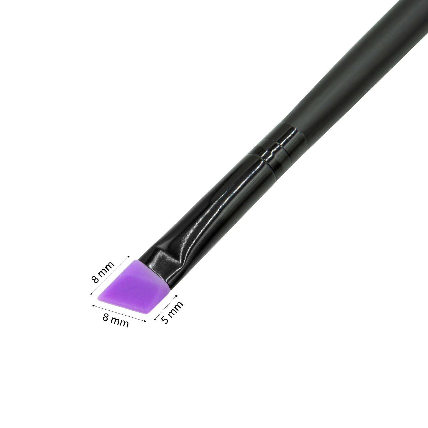 Pędzel silikonowy do brwi i rzęs ProjectLashes PL-7 skośny