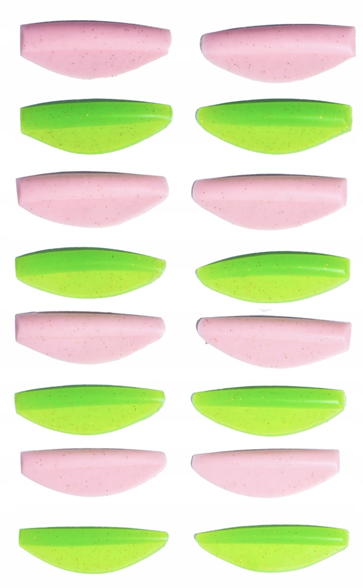 Formy silikonowe do laminacji rzęs round curl pink & green wałeczki Zola