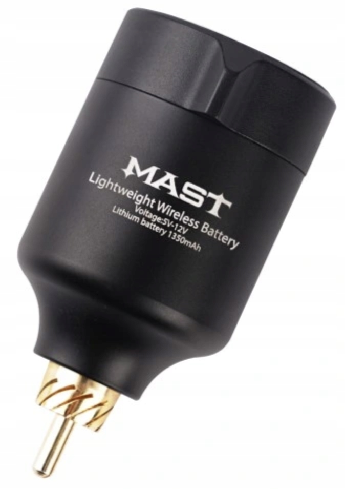 Zasilacz do maszynek do tatuażu bezprzewodowy MAST 1350mAh P-015, czarny