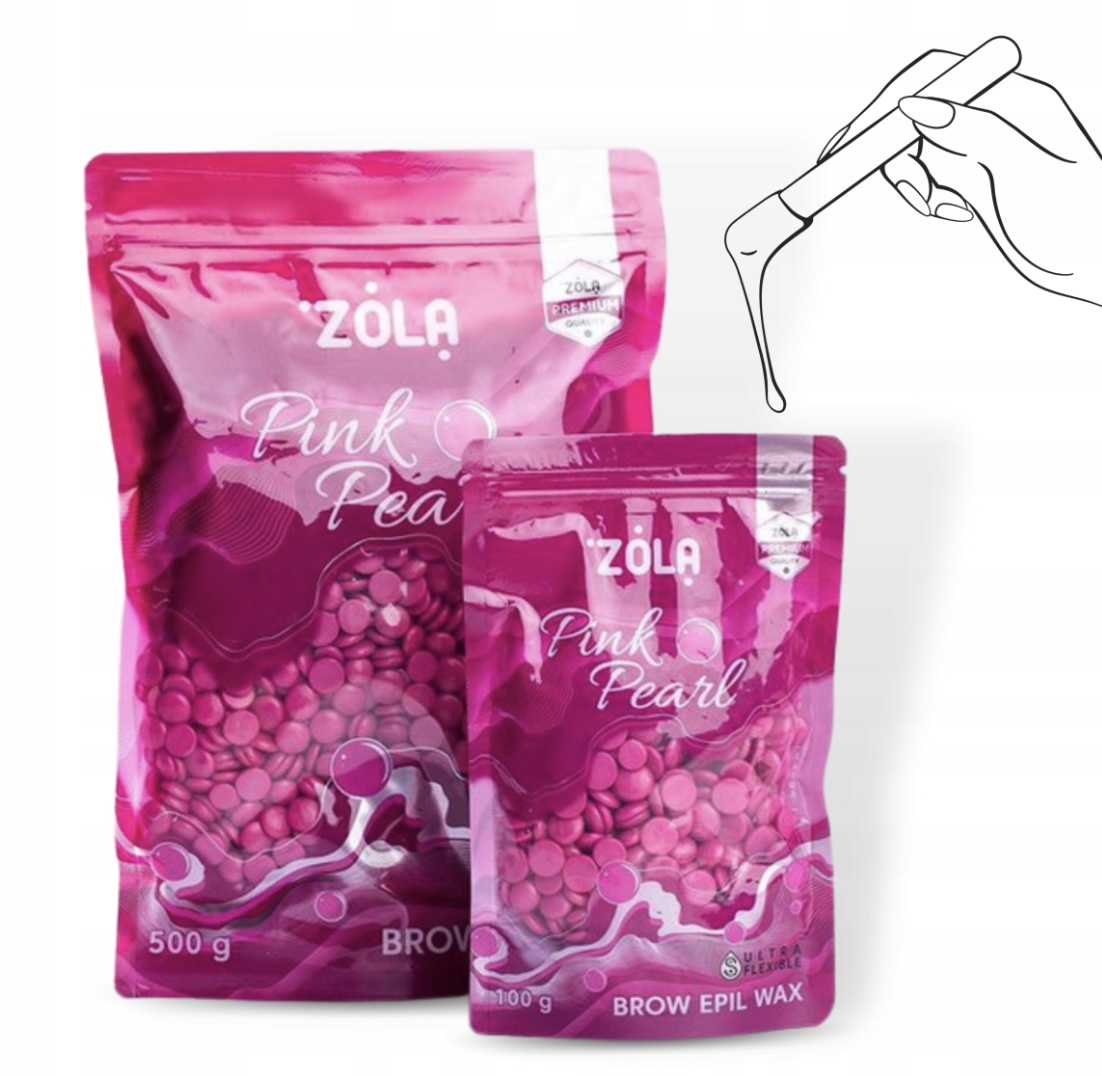 Wosk do depilacji bez paskowy BROW EPIL WAX pink pearl Zola