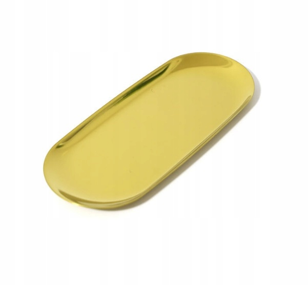 Tacka Metalowa na Narzędzia Kosmetyczne Stal Nierdzewna Złoty 22,7×9,5 cm
