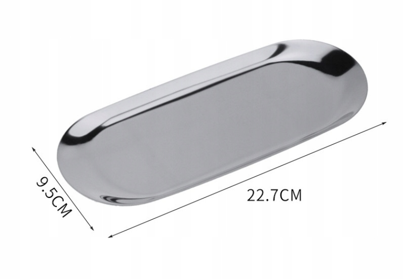 Tacka Metalowa na Narzędzia Kosmetyczne Stal Nierdzewna srebrny 22,7×9,5 cm