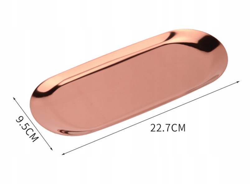 Tacka Metalowa na Narzędzia Kosmetyczne Stal Nierdzewna różowa 22,7×9,5 cm