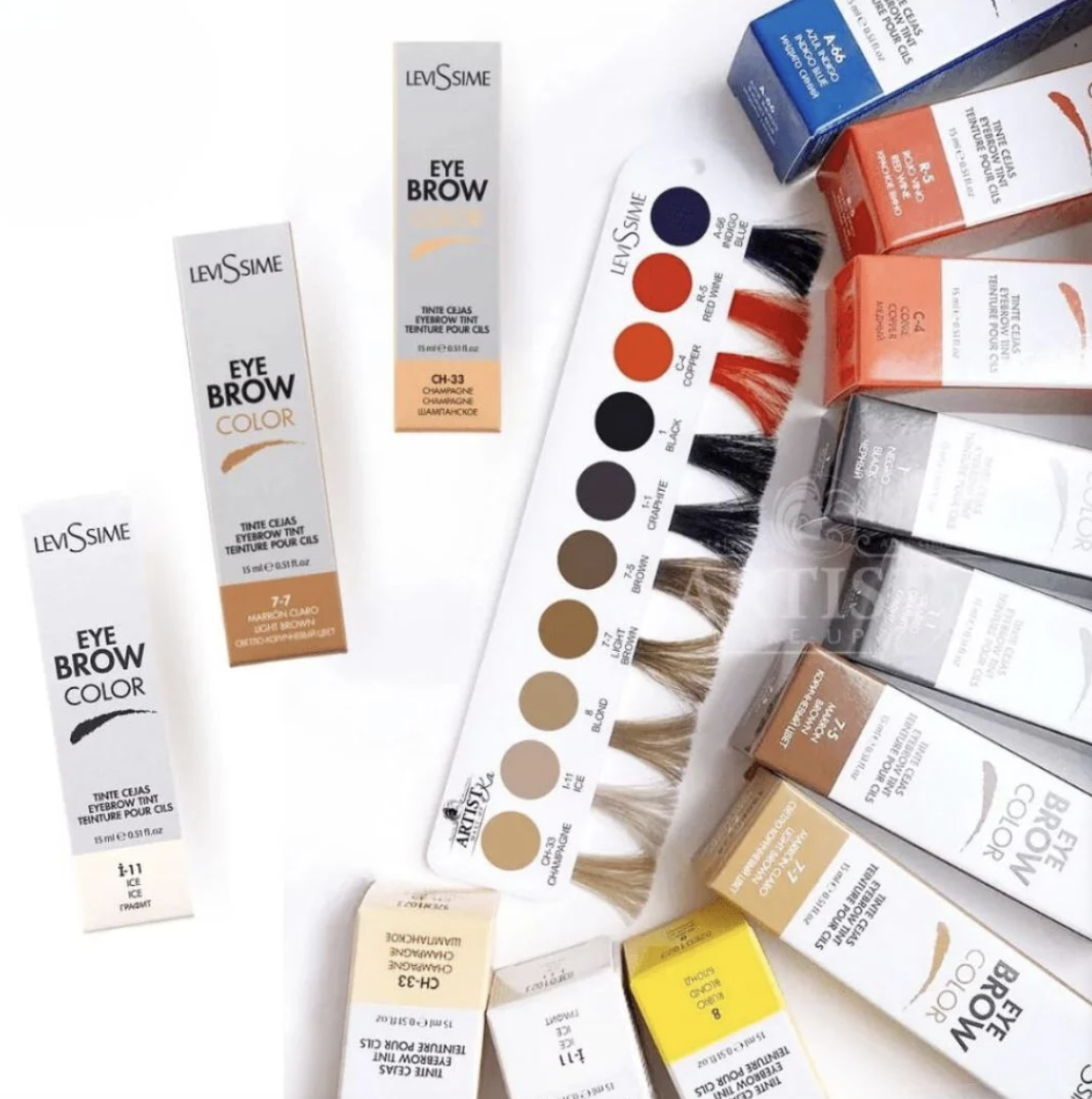 Farba do brwi Eye Brow Color Levissime graphite 1-1 grafit farbka