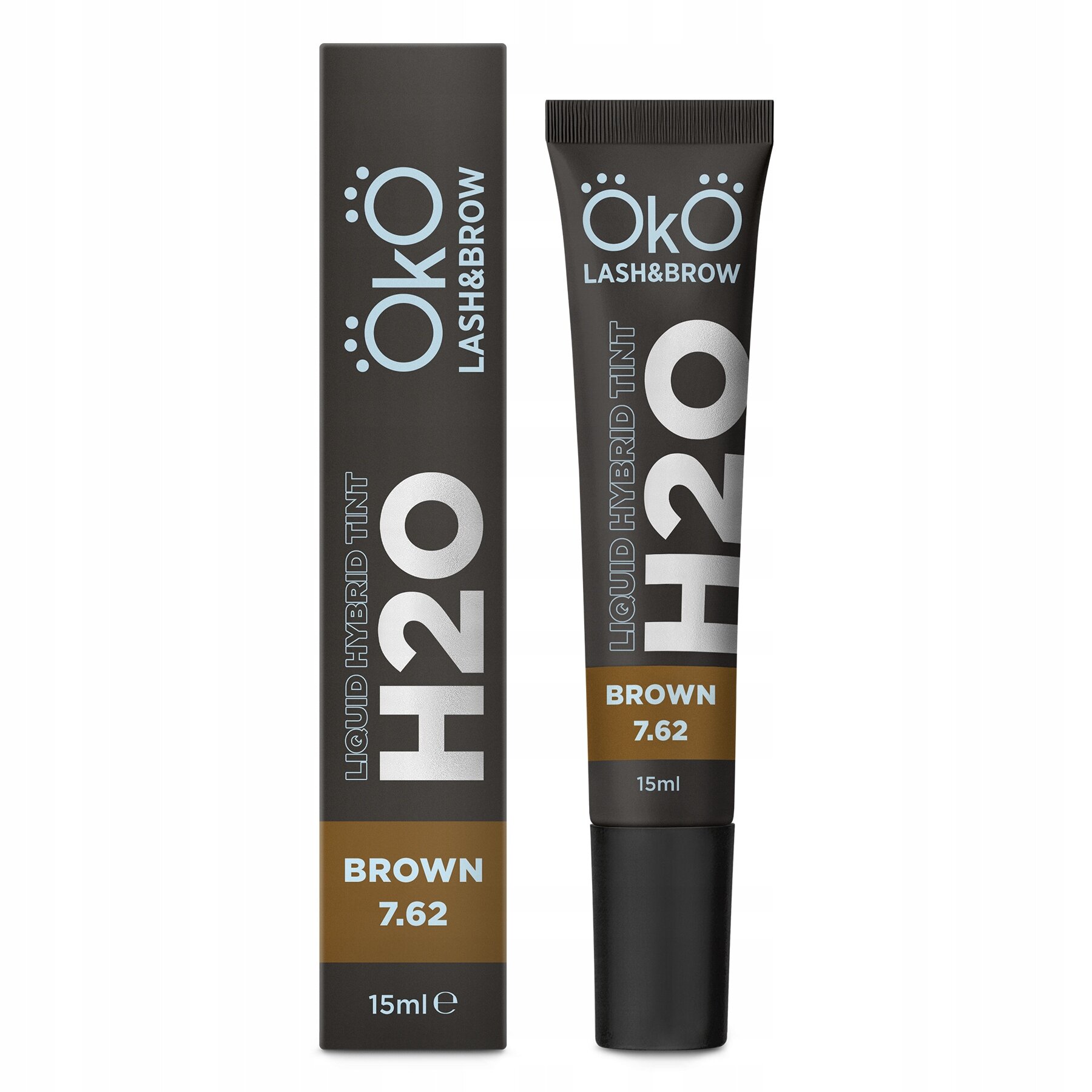Farba do brwi i rzęs OkO H20 Liquid Hybrid Tint Brown 7.62, 15 ml farbka