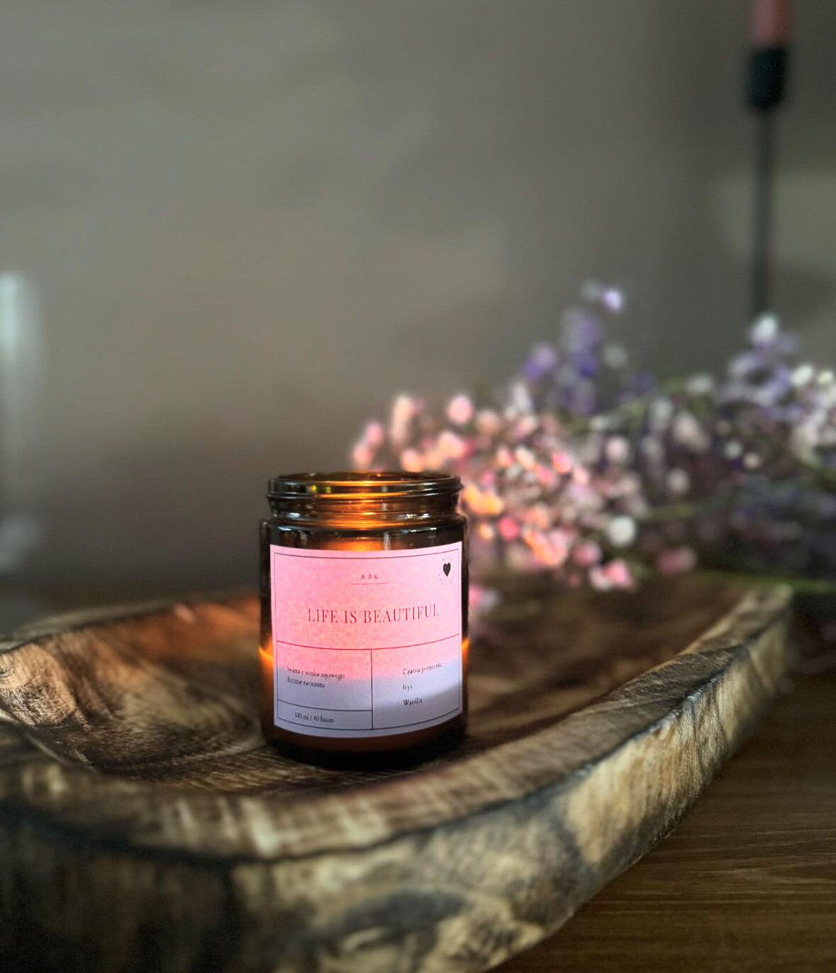 Świeca sojowa Słodkie Lenistwo A&K Candle 180 ml