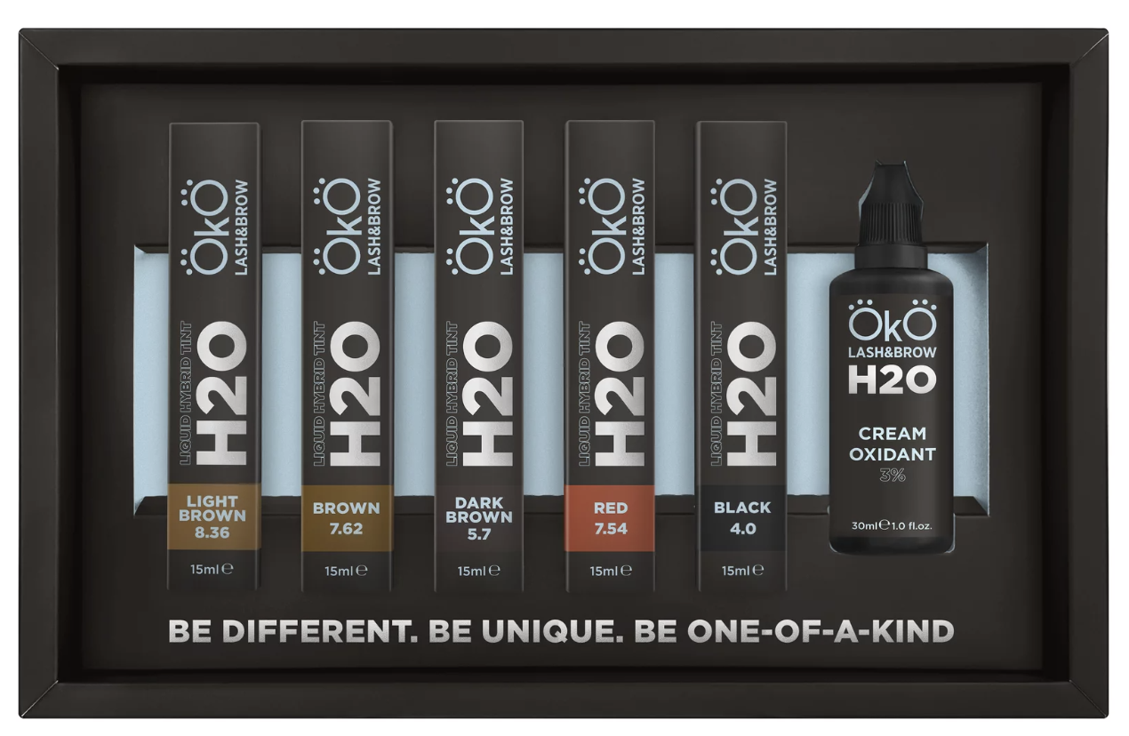 Zestaw farby do brwi i rzęs H20 Liquid Hybrid Tint OkO farbka