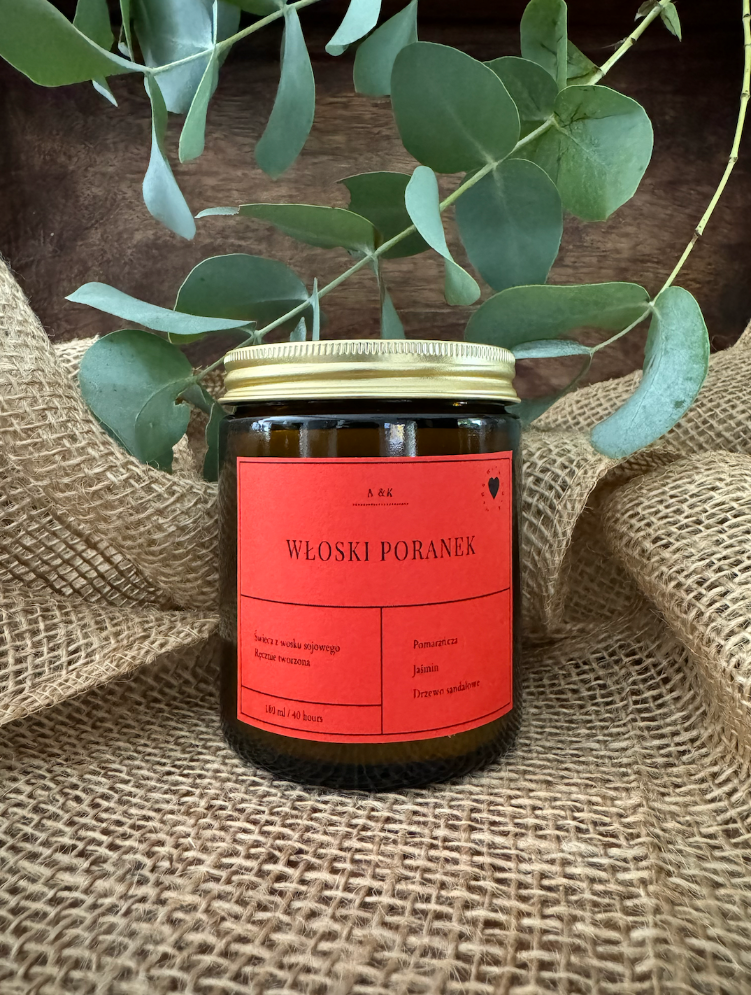 Świeca sojowa Palo Santo A&K Candle 180 ml