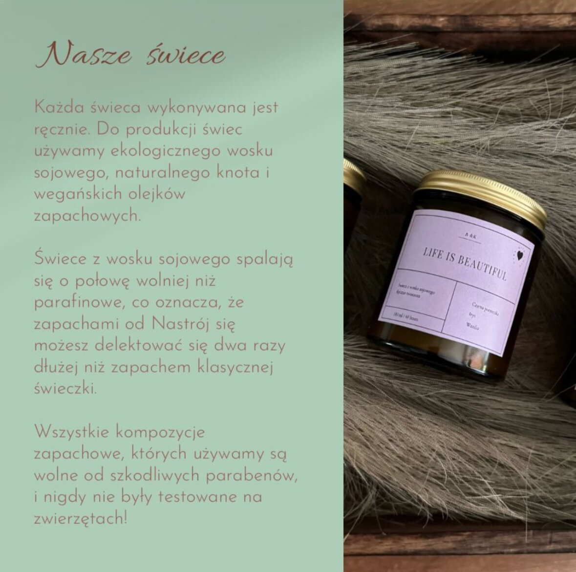 Świeca sojowa Słodkie Lenistwo A&K Candle 180 ml