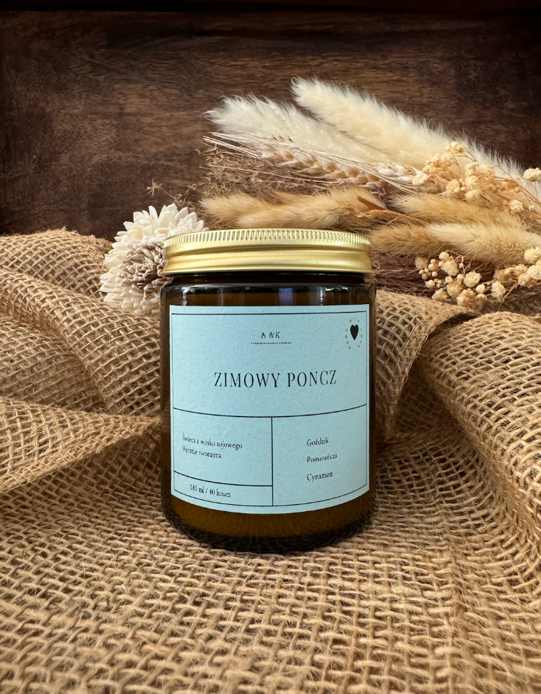 Świeca sojowa Palo Santo A&K Candle 180 ml
