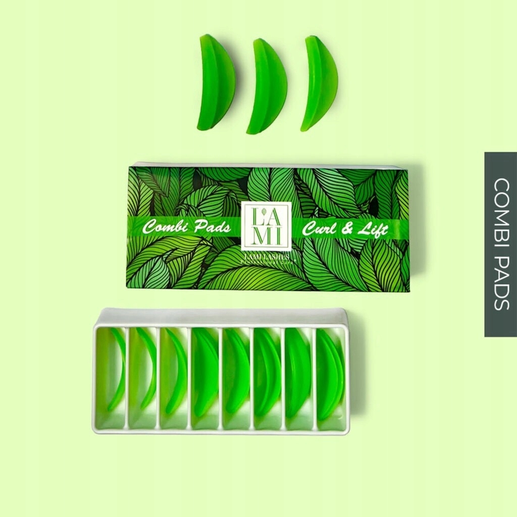 Lami Lashes Combi Pads wałki formy lifting rzęs 8 par GREEN