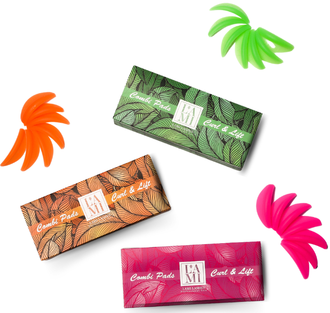 Lami Lashes Combi Pads wałki formy lifting rzęs 8 par KOLORY