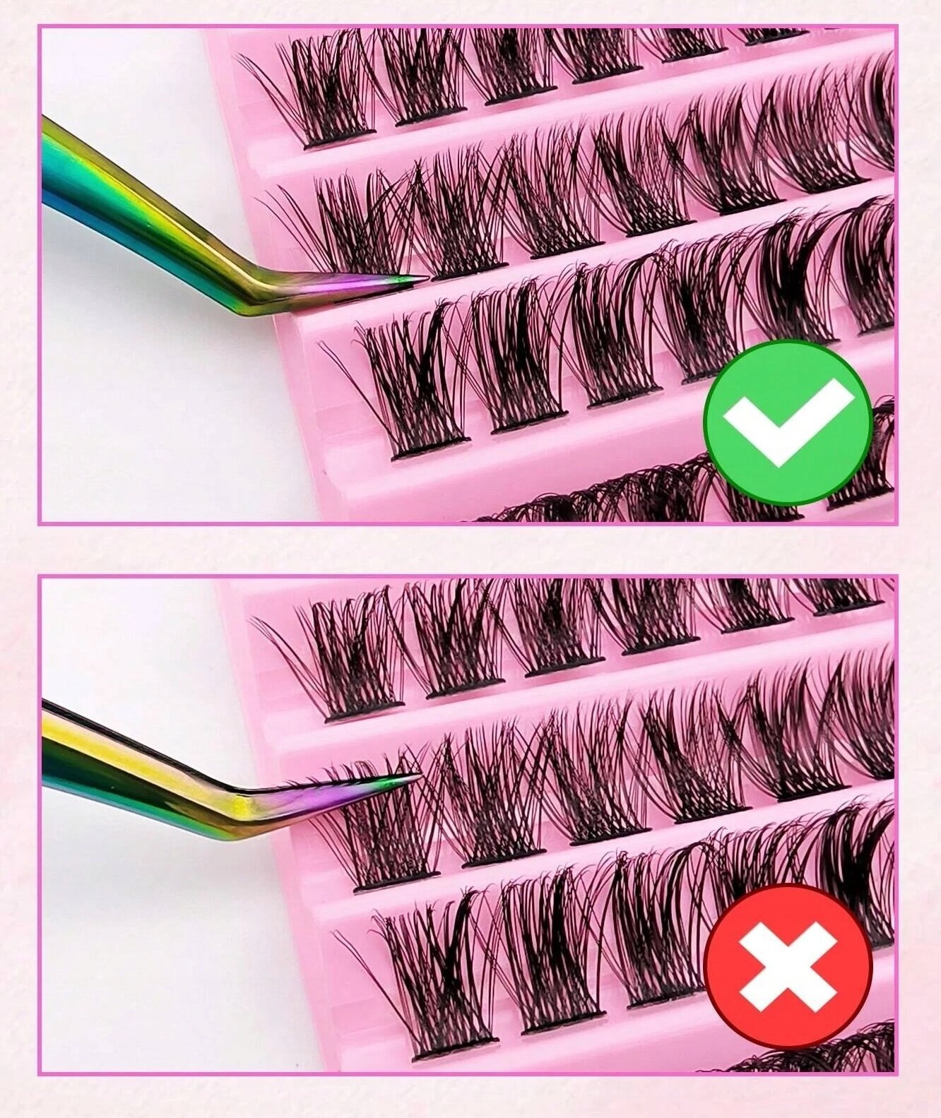 Rzęsy Bondingowe 200 szt Bonding Lash Zestaw Startowy + Akcesoria