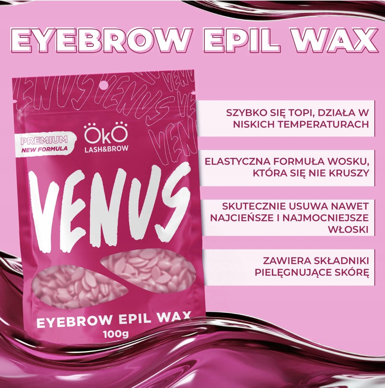 Wosk do depilacji brwi OkO Venus 100 g