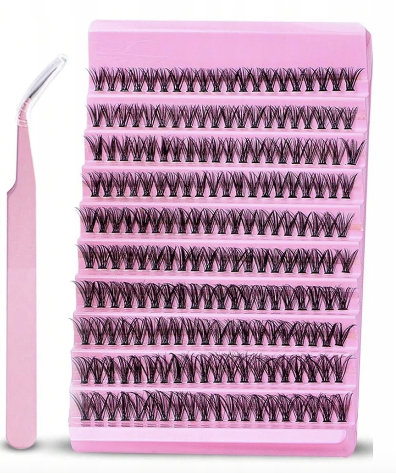 Rzęsy Bondingowe 200 szt Bonding Lash Zestaw Startowy + Akcesoria