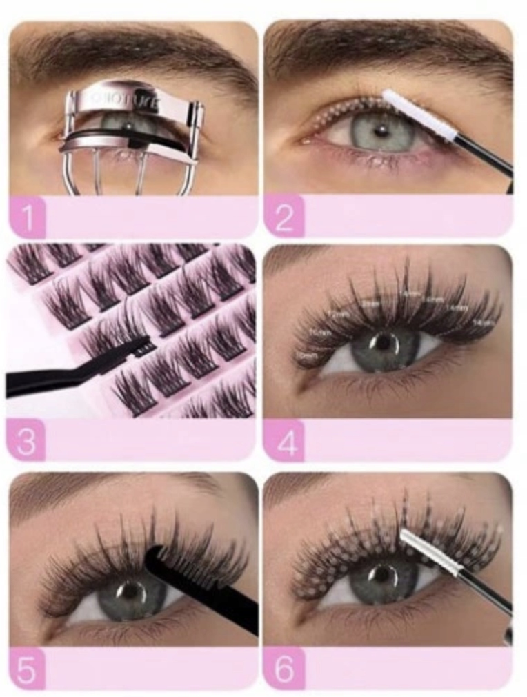 Rzęsy Bondingowe 200 szt Bonding Lash Zestaw Startowy + Akcesoria
