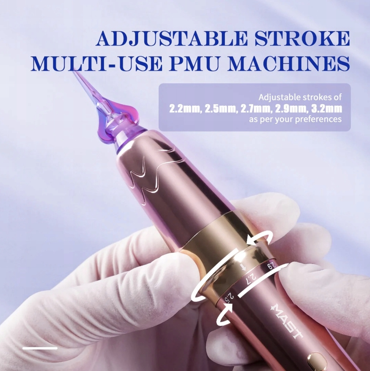 Maszynka do tatuażu PMU Mast P60 WQP-053-1 Fioletowa z baterią