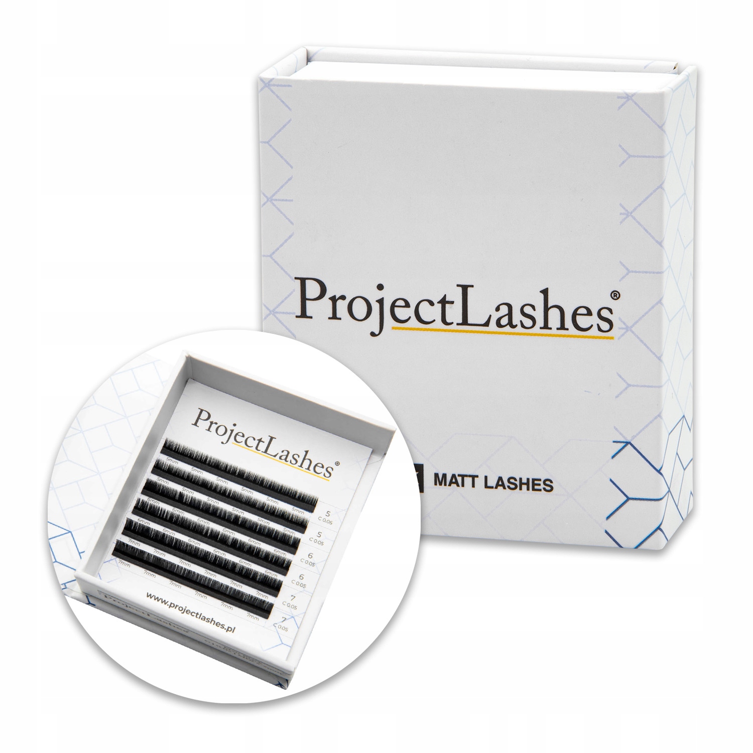 Sztuczne rzęsy do przedłużania Project Lashes MIX 5-7mm miniBOX