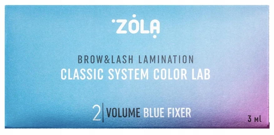 Utrwalacz laminacji rzęs i brwi ZOLA Color Lab 02 Lifting Blue Gel 3ml