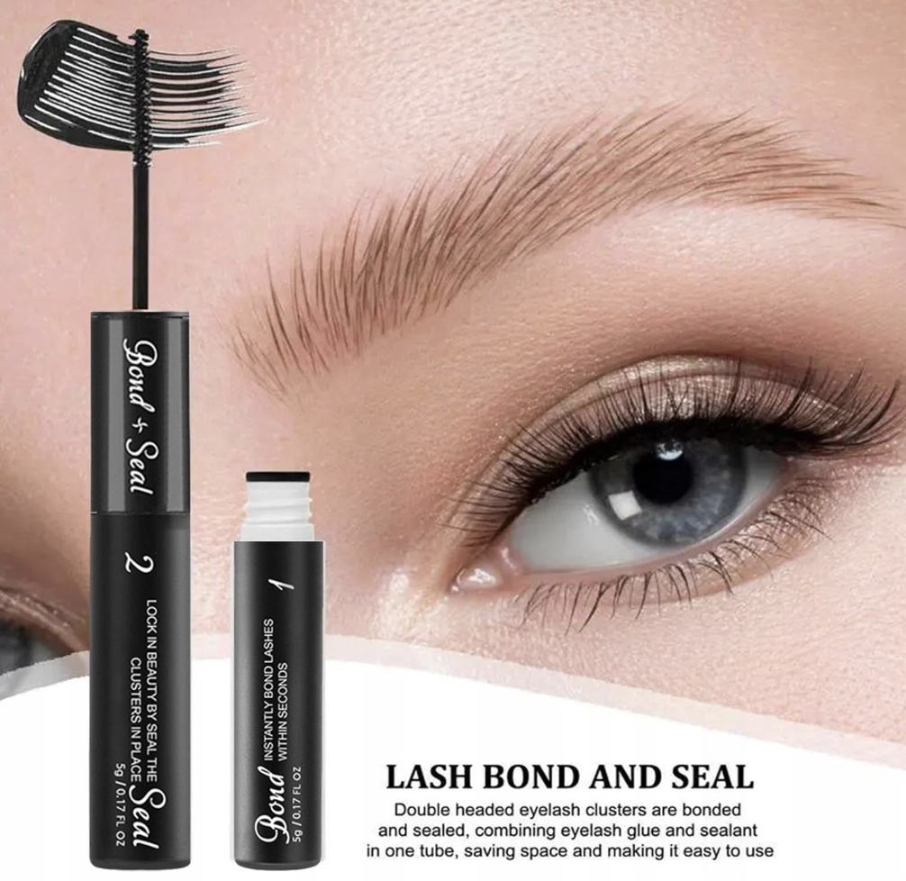 Klej do rzęs bondingowych Bond & Seal Czarny 2w1 10g